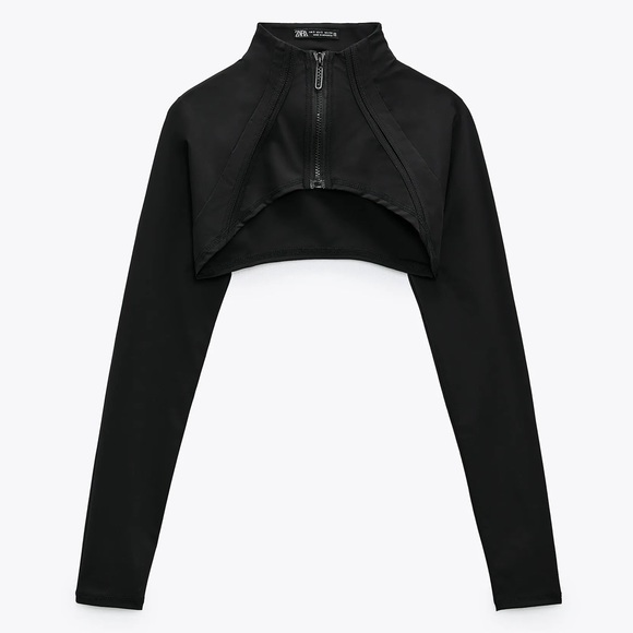 Zara Purple Magazine Crop Jacket - Picture 2 of 5